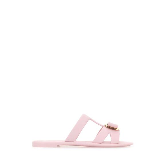 SALVATORE FERRAGAMO Shoes - Salvatore Ferragamo Women Pastel Pink Rubber Lilou Slippers